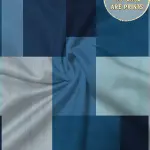 طقم ملابس رياضية كاجوال نسائي: سويت شيرت بأكمام طويلة ورقبة دائرية + بنطلون واسع الساقين بخصر مطاطي، طباعة رقمية مربعات مرقعة باللون الأزرق، طقم أزياء فضفاض بساق مستقيمة، طراز خريف/شتاء للعطلات والإجازات والارتداء اليومي الكاجوال