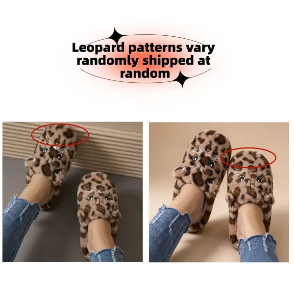 شباشب قطط عصرية جديدة بطبعة جلد الفهد، شباشب منزلية داخلية مريحة وصامتة، شباشب محمولة للفنادق والسفر، أحذية نسائية أحذية هالوين