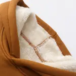 طقم ملابس شتوية بمقاس كبير للنساء، سويت شيرت سميك بغطاء رأس وبنطلون سميك بخصر مطاطي وجيوب وأربطة مطاطية عند الأصفاد، بطبعة عين، للتنقل اليومي، مناسب لفصلي الخريف/الشتاء