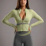 طقم ملابس رياضية نسائية من Soyun مكون من 2 قطعة، جاكيت يوجا مع بنطال طويل بقصة ضيقة، تصميم كارديجان بألوان متباينة، مناسب لليوجا واللياقة البدنية والتنس والجولف، متعدد الاستخدامات للارتداء اليومي، هدية رائعة للعطلات