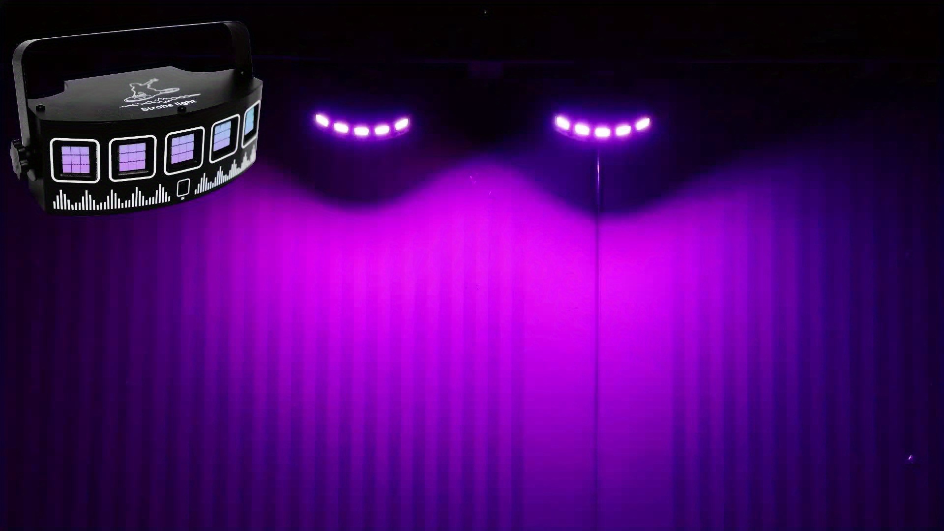 YSH ضوء LED ستروب للحفلات مع التحكم الصوتي وتغيير ألوان RGBW، حساس الحركة بالأشعة تحت الحمراء، مناسب لـ KTV، البار، الرقص - متوافق مع الهواتف الذكية/مشغلات الموسيقى (بدون ليزر) - الصورة 11