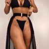 بدلة سباحة نسائية أوروبية وأمريكية 3 قطع مثيرة للصيف