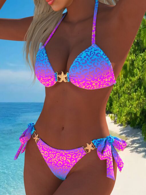 ⁦بكيني نسائي جديد مع إكسسوارات نجمية، ملابس شاطئ صيفية 2025 بتصميم فهد عصري⁩ - الصورة ⁦3⁩