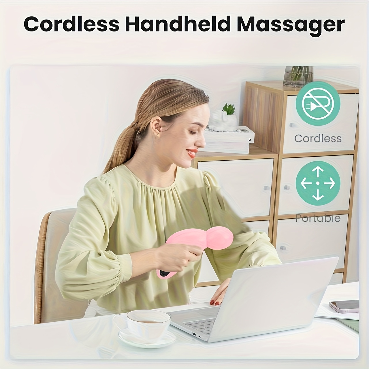 نموذج 2025، مدلك كهربائي للنساء، يتميز بـ 6 إعدادات قابلة للتعديل، شحن USB، بطارية ليثيوم، مناسب لتدليك الجسم بالكامل في مناطق متعددة، سهل الحمل والاستخدام، مثالي لفترات طويلة من الجلوس، وعملاء المكاتب، والطلاب، رائع للياقة البدنية، هدية مثالية للعطلات للنساء.