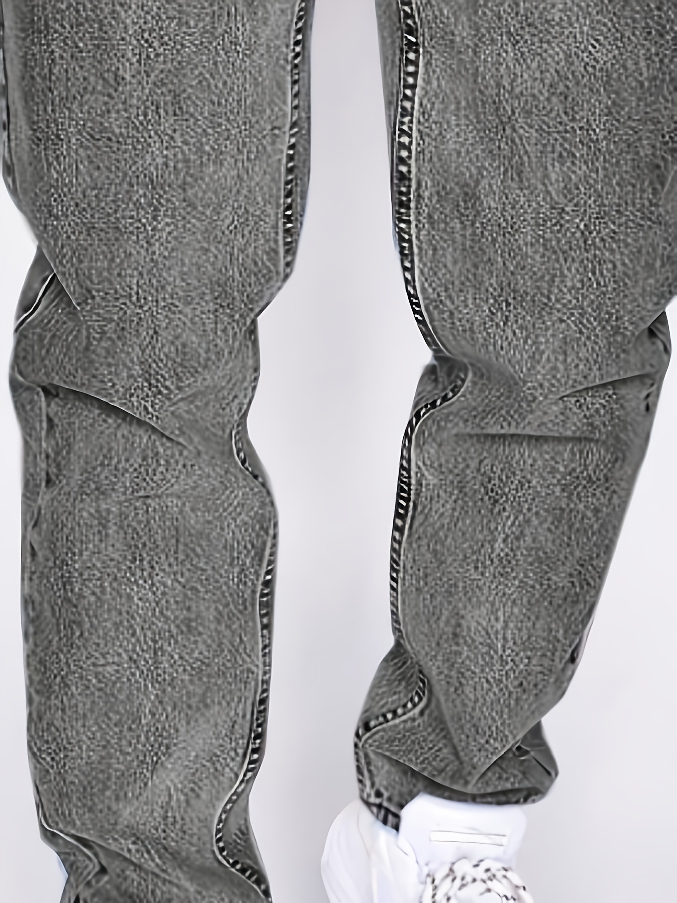 جينز رجالي غير مطاطي - بنطلون مستقيم الكلاسيكي الفضفاض، قابل للغسل في الغسالة لارتداء يومي طوال العام (مكتب، خروج، حفلات) - جينز رجال باللون الدنيم، ملابس متعددة الاستخدامات، مريح ومقاوم للانكماش، مثالي للعطلة - الصورة 7