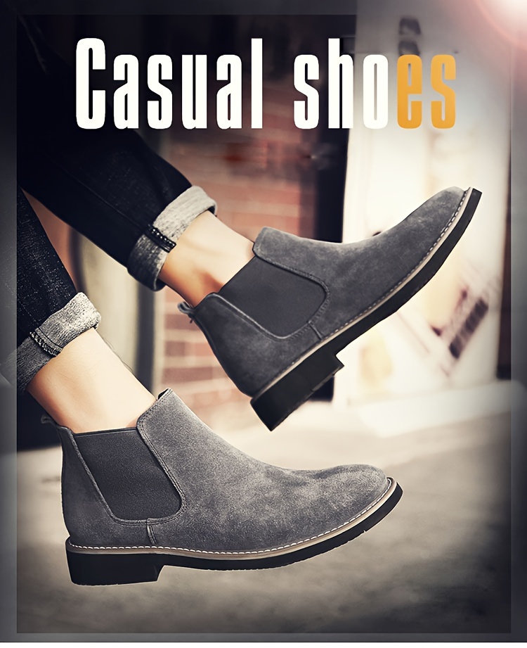 أحذية CLOHOO للرجال - جسم، نعل مطاطي، أحذية كاحل سهلة الارتداء باللون الأسود، الأزرق، أو الرمادي - مريحة وتسمح بالتنفس للارتداء اليومي