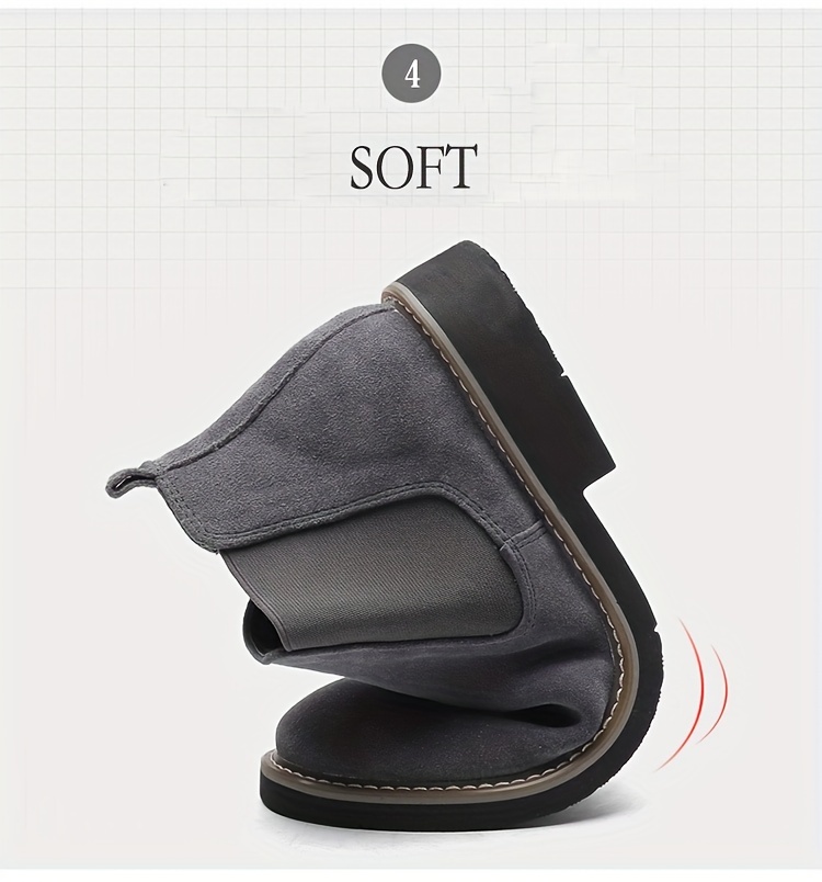 أحذية CLOHOO للرجال - جسم، نعل مطاطي، أحذية كاحل سهلة الارتداء باللون الأسود، الأزرق، أو الرمادي - مريحة وتسمح بالتنفس للارتداء اليومي