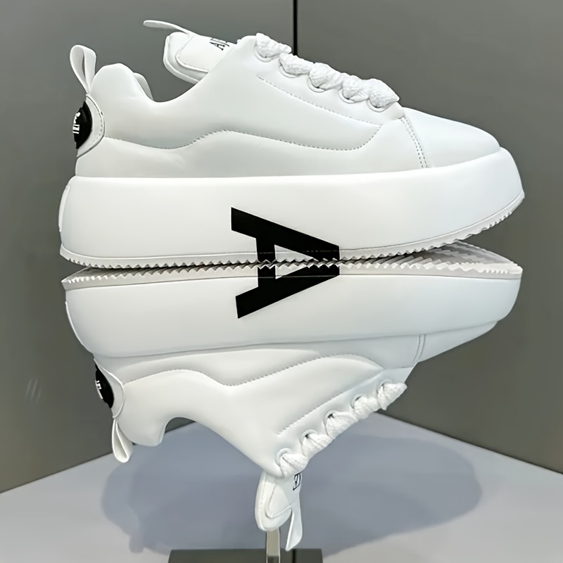 أحذية رجالية كاجوال بيضاء منخفضة القمة - قماش ميكروفايبر قابل للتنفس، نعل مطاطي مانع للانزلاق، راحة على مدار العام للملابس الكاجوال والأنشطة الخارجية، تصميم رياضي | نعل مطاطي متين - الصورة 10