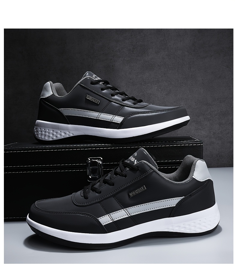 أحذية رجالية كاجوال بتصميم رباط مريح، حذاء رياضي منخفض القمة مضاد للانزلاق للاستخدام اليومي والعمل الخارجي