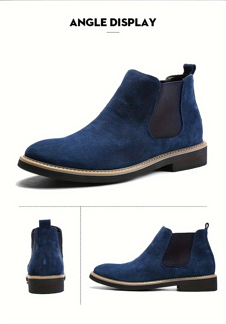 أحذية CLOHOO للرجال - جسم، نعل مطاطي، أحذية كاحل سهلة الارتداء باللون الأسود، الأزرق، أو الرمادي - مريحة وتسمح بالتنفس للارتداء اليومي