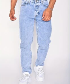 جينز رجالي غير مطاطي - بنطلون مستقيم الكلاسيكي الفضفاض، قابل للغسل في الغسالة لارتداء يومي طوال العام (مكتب، خروج، حفلات) - جينز رجال باللون الدنيم، ملابس متعددة الاستخدامات، مريح ومقاوم للانكماش، مثالي للعطلة