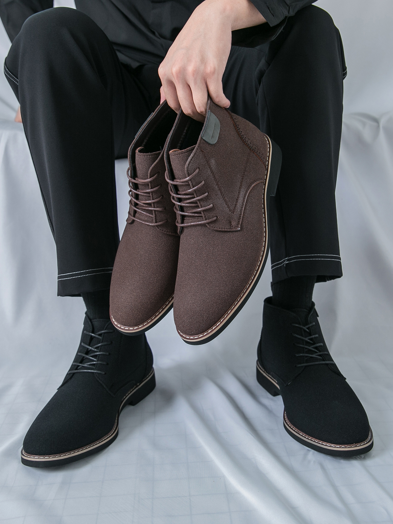 أحذية رجالية رياضية رسمية - نعل مطاطي مضاد للانزلاق، بني للاستخدام اليومي والمكتب والحفلات - أحذية أوكسفورد متينة لكل الفصول، تصميم أنيق وحرفية عالية الجودة، مريحة وعصرية للموظفين