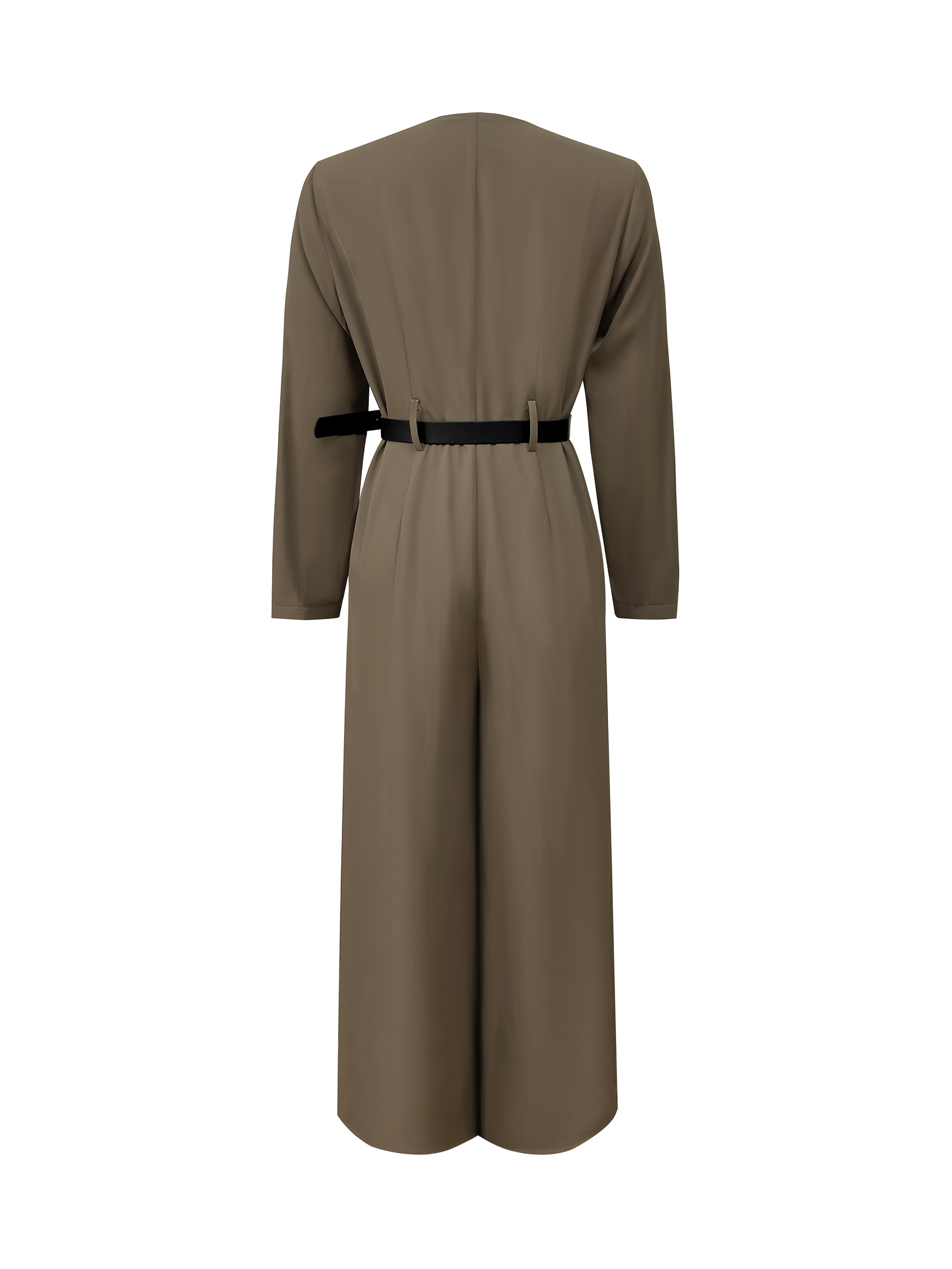 بذلة نصف مفتوحة من الأمام بأزرار، بنطلون طويل أنيق وعملي بحزام للعمل والعطلات في الخريف/الشتاء, زي المكتب,خزانة الملابس الشتوية,بدلة أنيقة,بنطلون أنيق,مقاس مخصص,قماش غير مطاطي,بذلة بحزام,بذلة طويلة,عشاق الموضة,النساء المحترفات