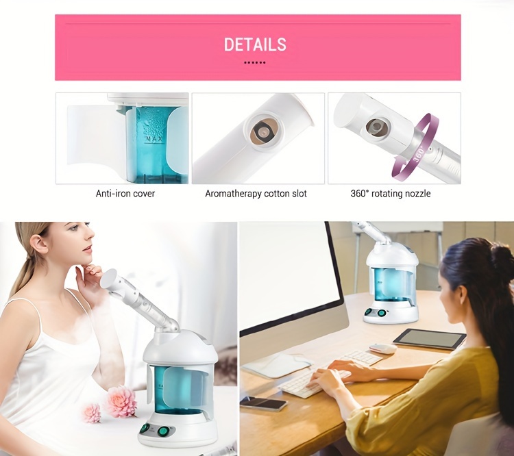 ماكينة رذاذ الوجه الأيونية الاحترافية من KSKIN - جهاز بخار الوجه المحمول مع أوضاع 3 في 1، توافق 220 فولت/110-240 فولت، 3 إعدادات للسرعة، جهاز بخار الوجه للاستخدام المنزلي والصالونات، جهاز بخار الوجه للوجه، تصميم أنيق، هيكل متين, عنايه بالبشره, facial equipment and accessories