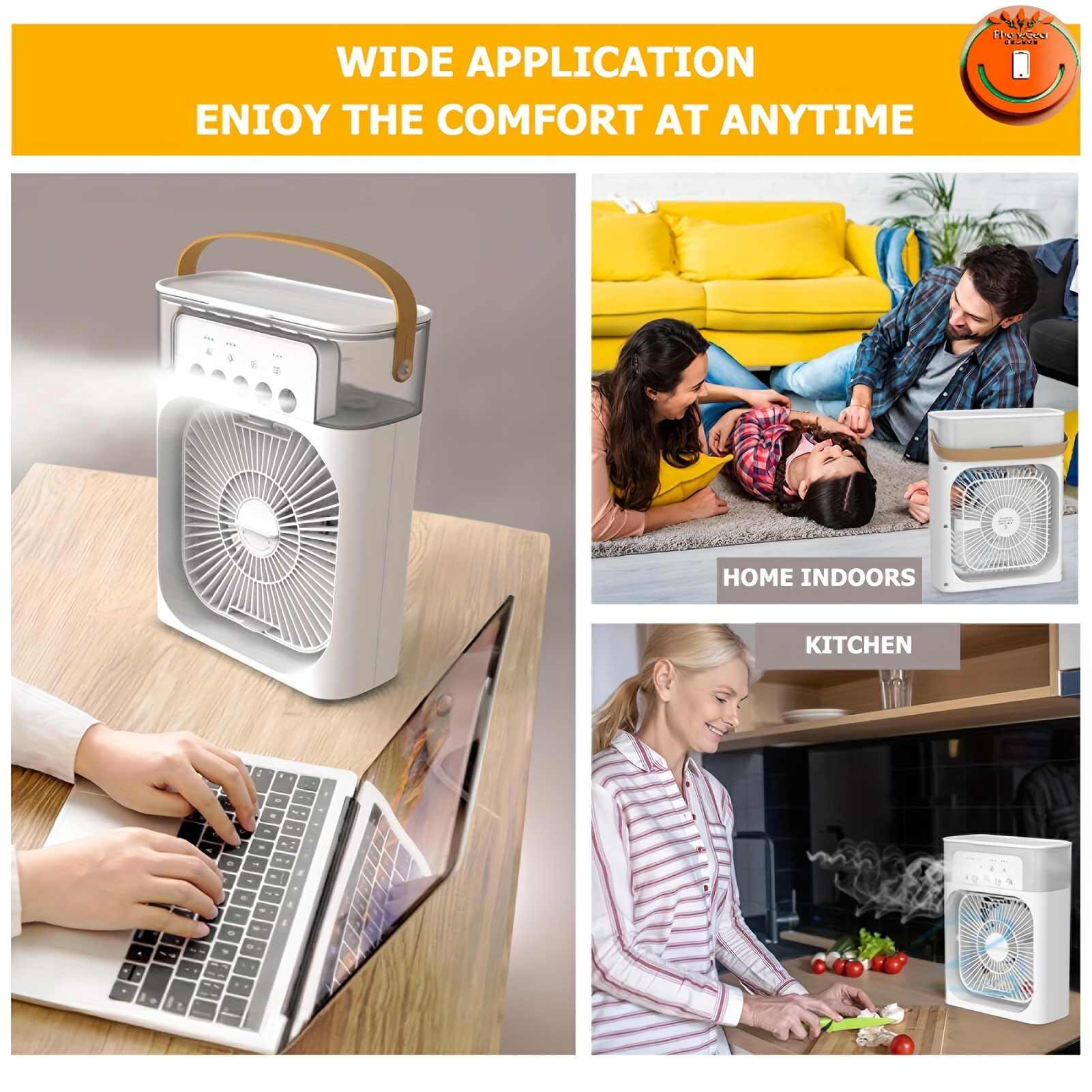 مروحة سطح المكتب الصغيرة القوية - الحجم: 23.01 سم × 15.8 سم، شحن USB محمول، مروحة هادئة، مساعد متعدد الوظائف للاستخدام الفعال في ترطيب الهواء ومرور الهواء، مناسب للمنزل والمكتب والدراسة وغرفة النوم وغيرها من السيناريوهات، تصميم هادئ يمنحك تجربة هادئة، يعزز ترطيب الهواء الداخلي، يوفر تجربة مريحة، ضروري لتبريد الغرفة والترطيب.