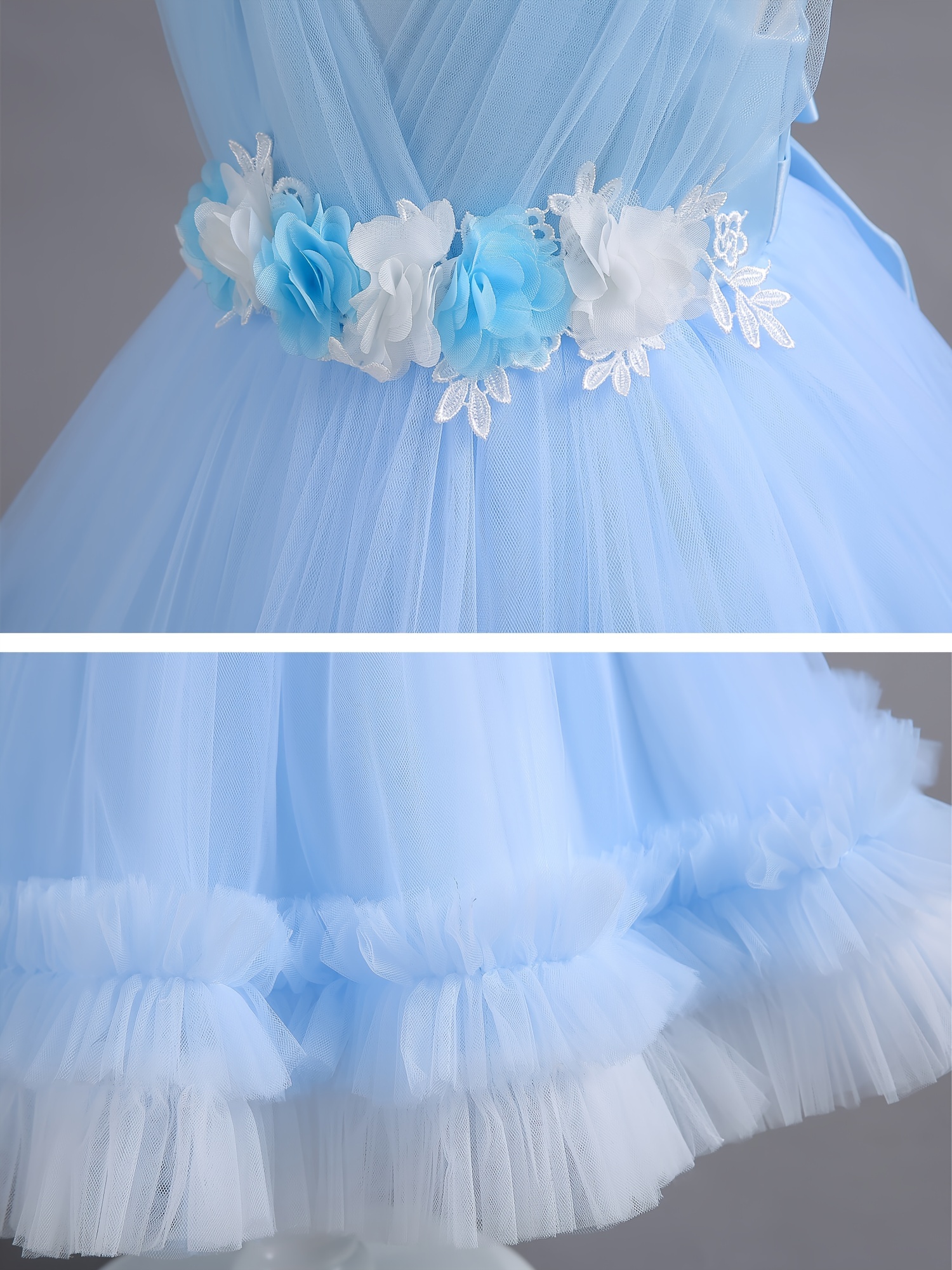 تنورة منفوشة برباط من الدانتيل للبنات الصغيرات، فستان لحفلات أعياد الميلاد، هدية مثالية لأعياد الميلاد