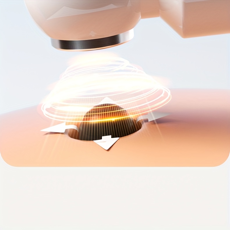 منظف الرؤوس السوداء 6 رؤوس، منظف المسام الكهربائي بالشفط، جهاز تجميل صغير بالفقاعات مع شحن USB، لتفعيل وضع التسخين، اضغط مع الاستمرار على زر الطاقة لمدة 3 ثوانٍ. يحافظ تلقائيًا على درجة حرارة ثابتة 46°C