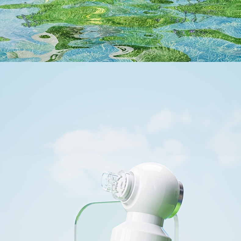 منظف الرؤوس السوداء 6 رؤوس، منظف المسام الكهربائي بالشفط، جهاز تجميل صغير بالفقاعات مع شحن USB، لتفعيل وضع التسخين، اضغط مع الاستمرار على زر الطاقة لمدة 3 ثوانٍ. يحافظ تلقائيًا على درجة حرارة ثابتة 46°C