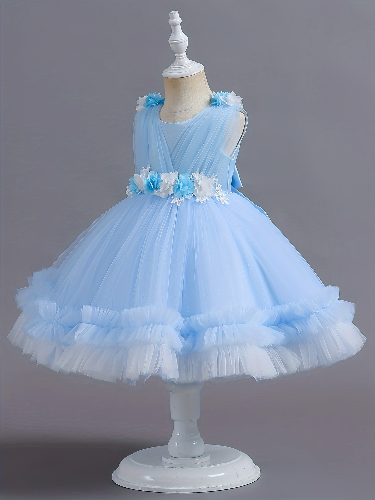 تنورة منفوشة برباط من الدانتيل للبنات الصغيرات، فستان لحفلات أعياد الميلاد، هدية مثالية لأعياد الميلاد