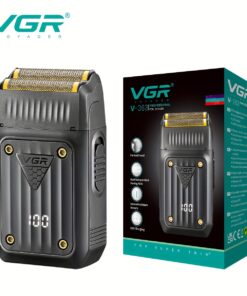 ماكينة حلاقة الفولاذ المعدني الكهربائية اللاسلكية الاحترافية VGR V-363 للرجال - ماكينة حلاقة محمولة قابلة لإعادة الشحن عبر USB مع نظام 3 شفرات، تصميم مريح وبطارية ليثيوم، هدية عيد الحب له، أداة العناية الذكورية، أداة العناية الأنيقة، هيكل متين، ماكي
