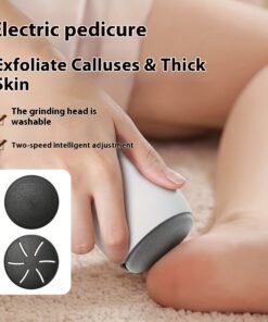 مزيل الكالو الكهربائي القابل لإعادة الشحن - أداة إزالة الجلد الميت والكالو بدون ألم مع ملحق مبرد القدم، جهاز عناية بالقدم محمول للكعوب المتشققة والجلد الصلب والاستخدام أثناء السفر (بدون شفرة)