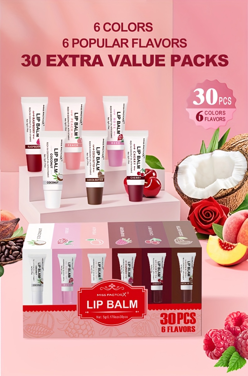 مجموعة ملمع شفاه بـ 30 قطعة / صندوق، 6 ألوان، مع أحمر شفاه سائل لامع، ملمع شفاه مرطب، ملمع شفاه عالي الكفاءة، مضاد للنقل اللامع، مقاوم للماء طويل الأمد، مناسب للنساء - هدية فريدة للسيدات، هدية مثالية لعيد الأم