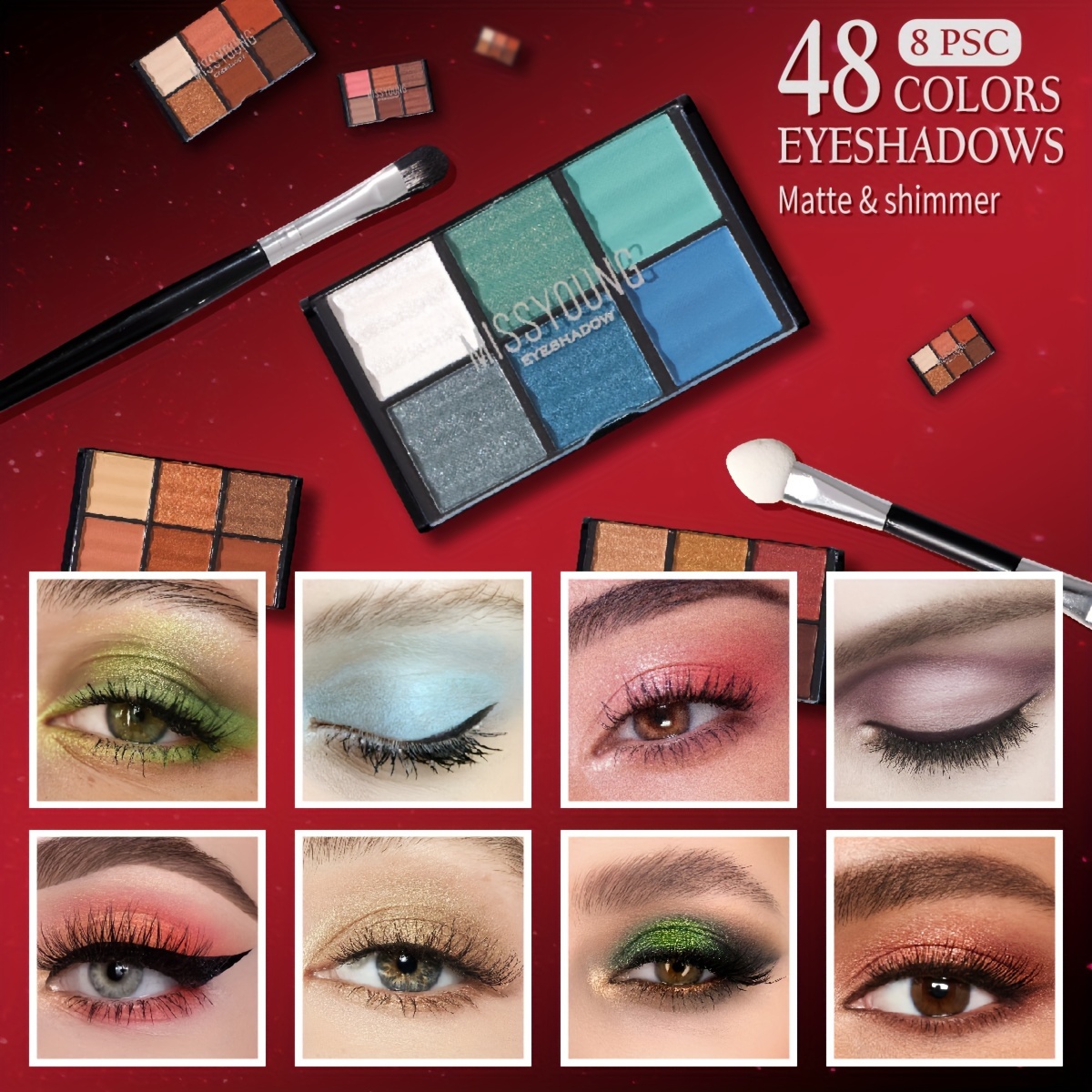 مجموعة مكياج متعددة الوظائف فضية - 48 لون ظلال عيون، 5 ألوان بلاشر، 3 ألوان هايلايتر، 6 ألوان جلوس شفاه صلب، 4 ألوان أحمر شفاه والمزيد | مجموعة مكياج طويلة الأمد مع فرش ومرآة | مفاجأة مثالية للفتيات | أفضل هدية عيد ميلاد أو حفلة عطلة, مجموعة الجمال الكاملة,تطبيق سلس,ظلال قابلة للدمج,بلاشر كومباكت