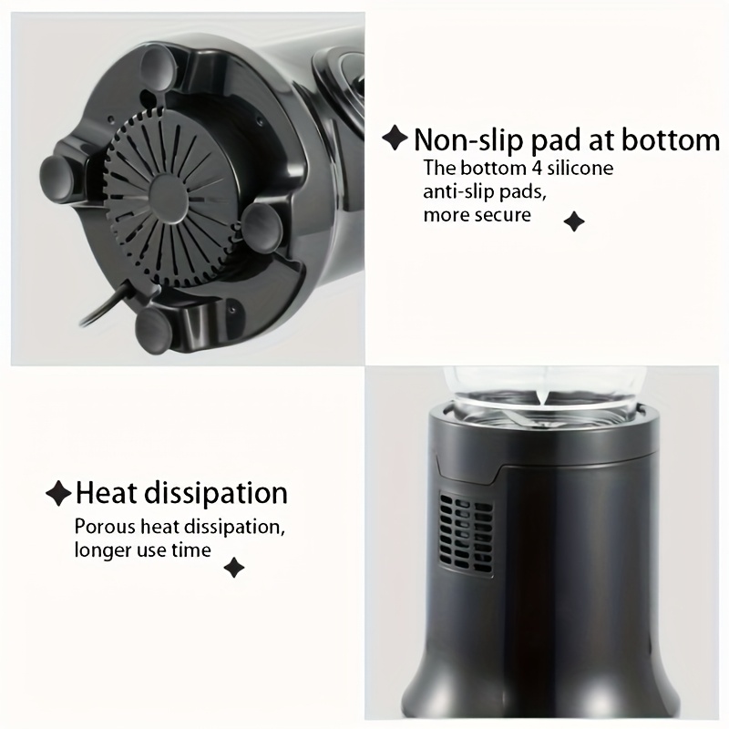 خلاط مكتبي عالي السرعة مع 3 وحدات تحكم بسرعة قابلة للتعديل و 2 رفوف سكاكين - محرك قوي 400 واط، 19000 دورة في الدقيقة، 220-240 فولت، 50 هرتز، هيكل من الفولاذ المقاوم للصدأ 304