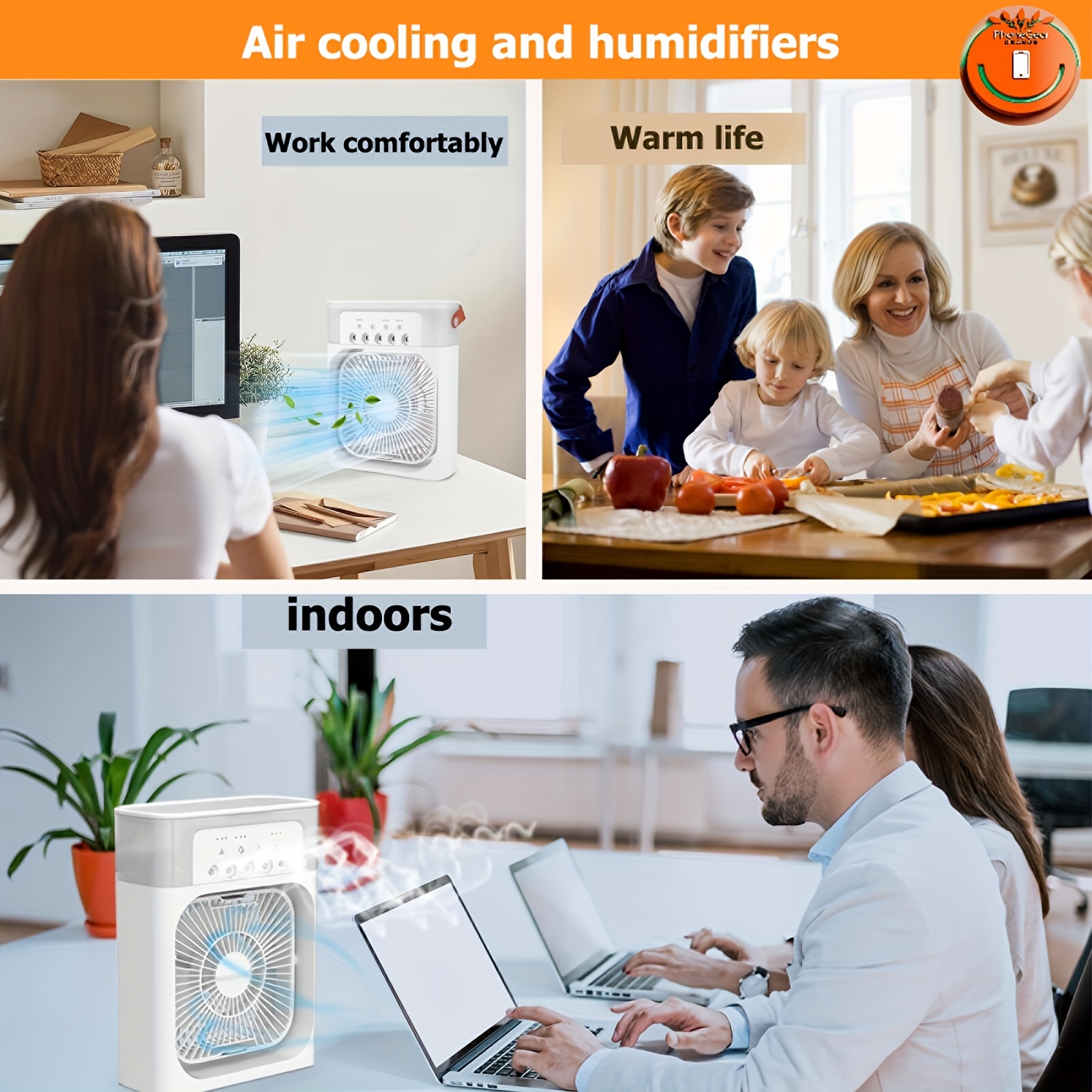 مروحة سطح المكتب الصغيرة القوية - الحجم: 23.01 سم × 15.8 سم، شحن USB محمول، مروحة هادئة، مساعد متعدد الوظائف للاستخدام الفعال في ترطيب الهواء ومرور الهواء، مناسب للمنزل والمكتب والدراسة وغرفة النوم وغيرها من السيناريوهات، تصميم هادئ يمنحك تجربة هادئة، يعزز ترطيب الهواء الداخلي، يوفر تجربة مريحة، ضروري لتبريد الغرفة والترطيب.