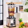 خلاط NIRVA التجاري مع مؤقت - معالج فواكه وثلج أوتوماتيكي عالي التحمل، 28000 دورة في الدقيقة، شفرات من الفولاذ المقاوم للصدأ، تحكم رقمي، قابس أوروبي، جهاز مطبخ | خلاط بتحكم رقمي | هيكل متين، خلاط مطبخ، خلاط محمول، خلاط ومطحنة