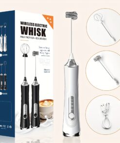 خلاط يدوي قابل لإعادة الشحن عبر USB - 3 سرعات قابلة للتعديل، مع 2 خفاقة من الفولاذ المقاوم للصدأ، خفاقة بيض صغيرة، مناسب للاتيه، القهوة، الكابتشينو، الشوكولاتة الساخنة, صانع الكابتشينو,مضرب القهوة,خفاقة محمولة,أنيق محمول باليد,خفاقة قوية,خفاقة عالية الجودة,خفاقة متعددة السرعات,خلاط يعمل بالطاقة عبر