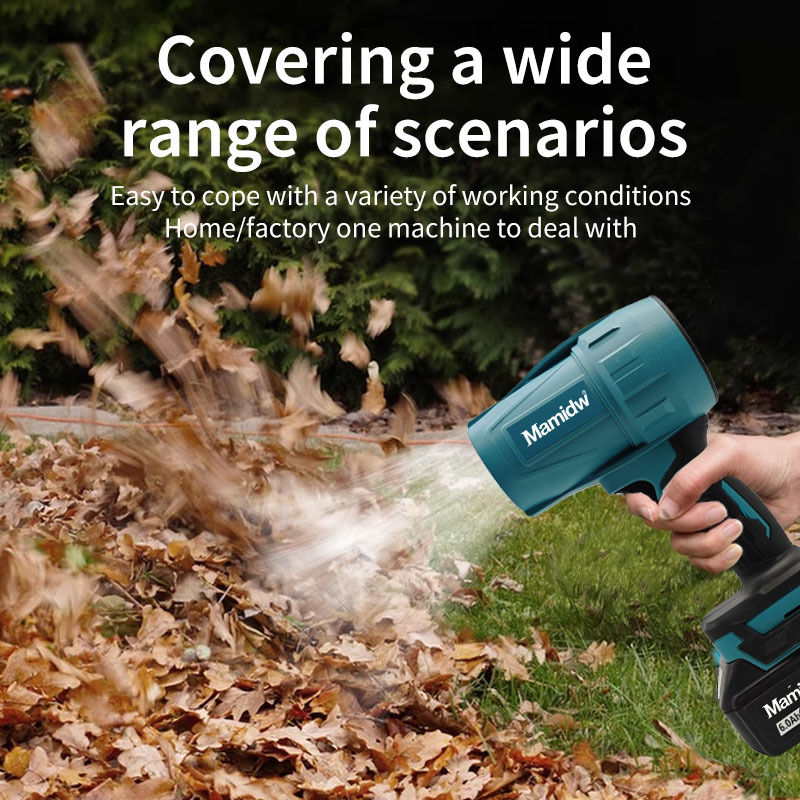 مروحة توربو Mamidw بقوة 2000 واط - سرعة رياح 48 متر/ثانية، سرعة هواء 12 متر³/دقيقة، 20000 دورة في الدقيقة، متوافقة مع بطارية ماكيتا 18 فولت، مثالية للسيارة والفناء والتنظيف الخارجي، مروحة لتبريد