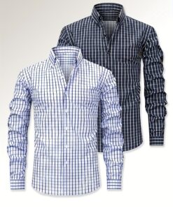 قميص رجالي بنقشة خطوط، 1 قطعة, كاجوال للأعمال,ملابس المكتب,تصميم كلاسيكي,قميص أنيق,خياطة متينة,قماش قابل للتنفس,قميص بأكمام قصيرة,قميص خفيف الوزن,موضة الرجال,رجال محترفون