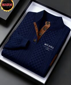 كنزة صوفية رجالية للخريف والشتاء والكريسماس | بلوفر كاجوال بياقة عالية من قماش سميك ودافئ، 280 جرام/م²، طراز عتيق، مناسبة للاسترخاء في الهواء الطلق وهدايا الأعياد