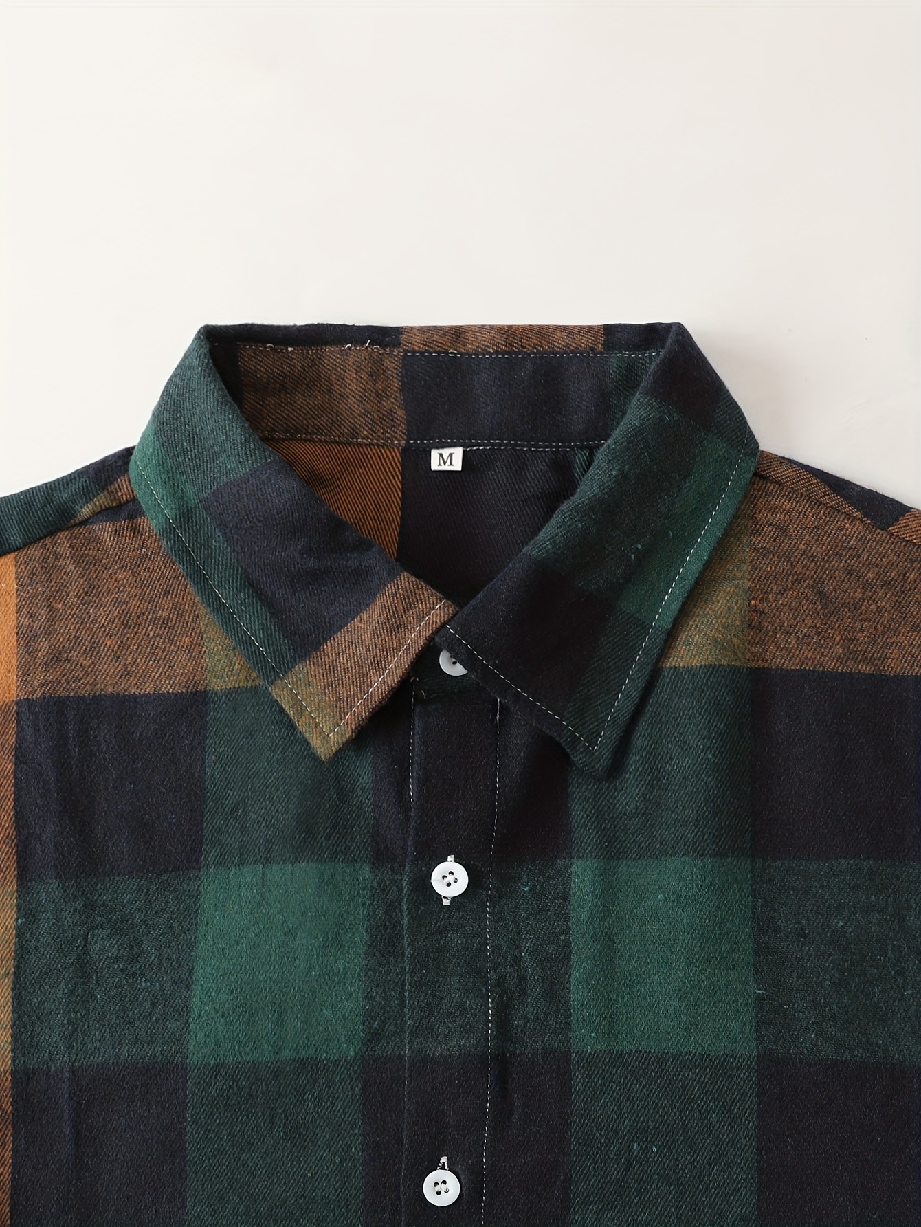 قميص رجالي خريفي كاجوال بأزرار واحدة بنقشة مربعات، كم طويل، ملابس منزلية، ملابس كاجوال، قميص مربعات، قميص كلاسيكي، قميص أنيق، قماش غير مطاطي، قميص بأزرار، رجال أنيقة، ملابس مكتب, قميص رجالي رسمي, قميص رجالي صيفي, قميص رجالي شتوي, بلوزة رجالي, قميص رجالي كاجوال - الصورة 7