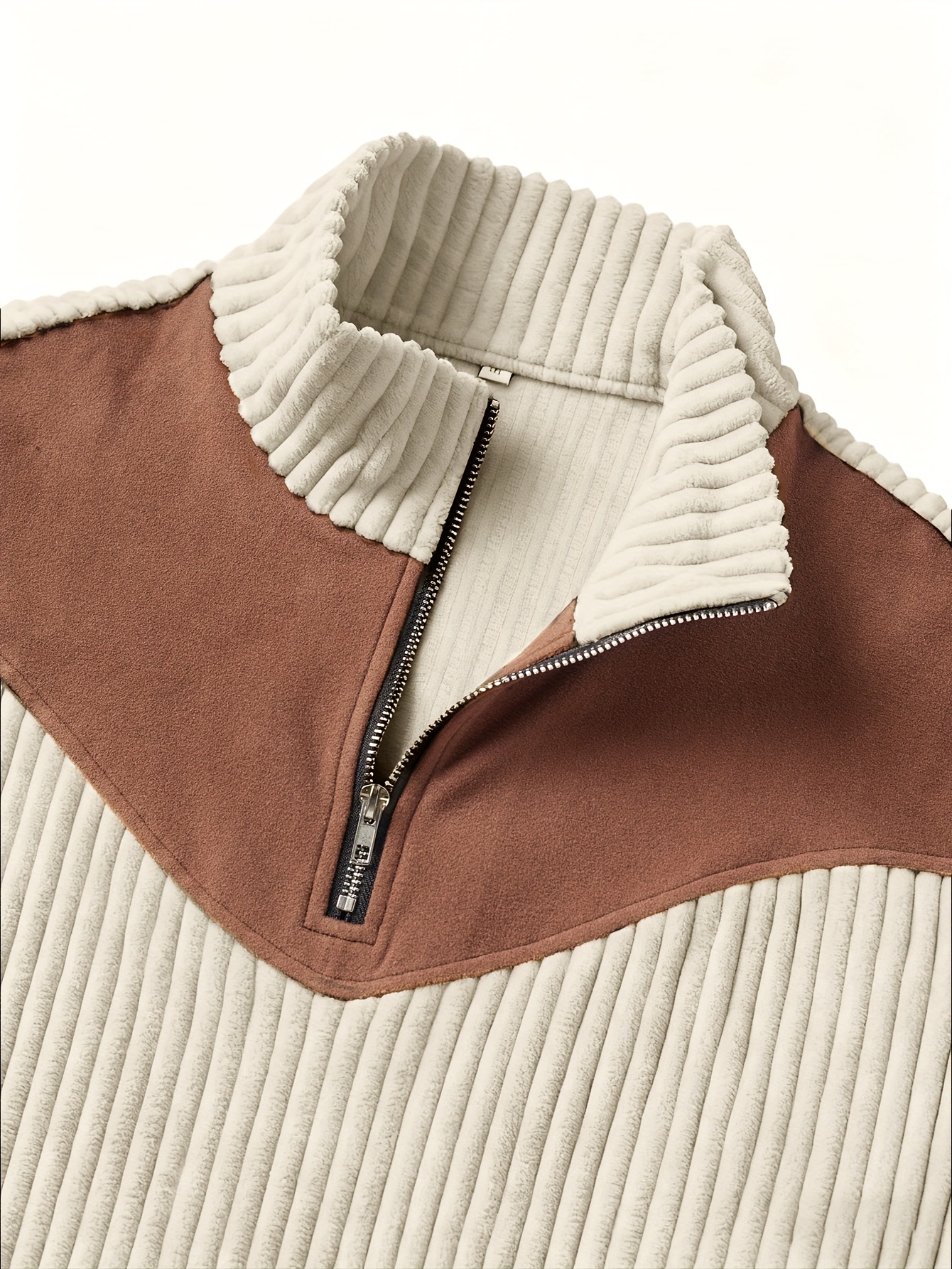 هدية رجالية لعيد الميلاد: سويتر رجالي بقلب واقف، دافئ لفصلي الخريف والشتاء، نصف سحاب، بلون صلب، تصميم مرقع، مضلع، بأسلوب رجعي للشارع