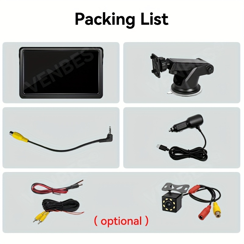 مشغل وسائط متعددة عالمي للسيارة VENBES مقاس 7 بوصة مع Carplay/Android Auto لاسلكي، شاشة لمس، USB، FM، AUX، لاسلكي مدمج، مخرج صوت أحادي، تحكم يدوي