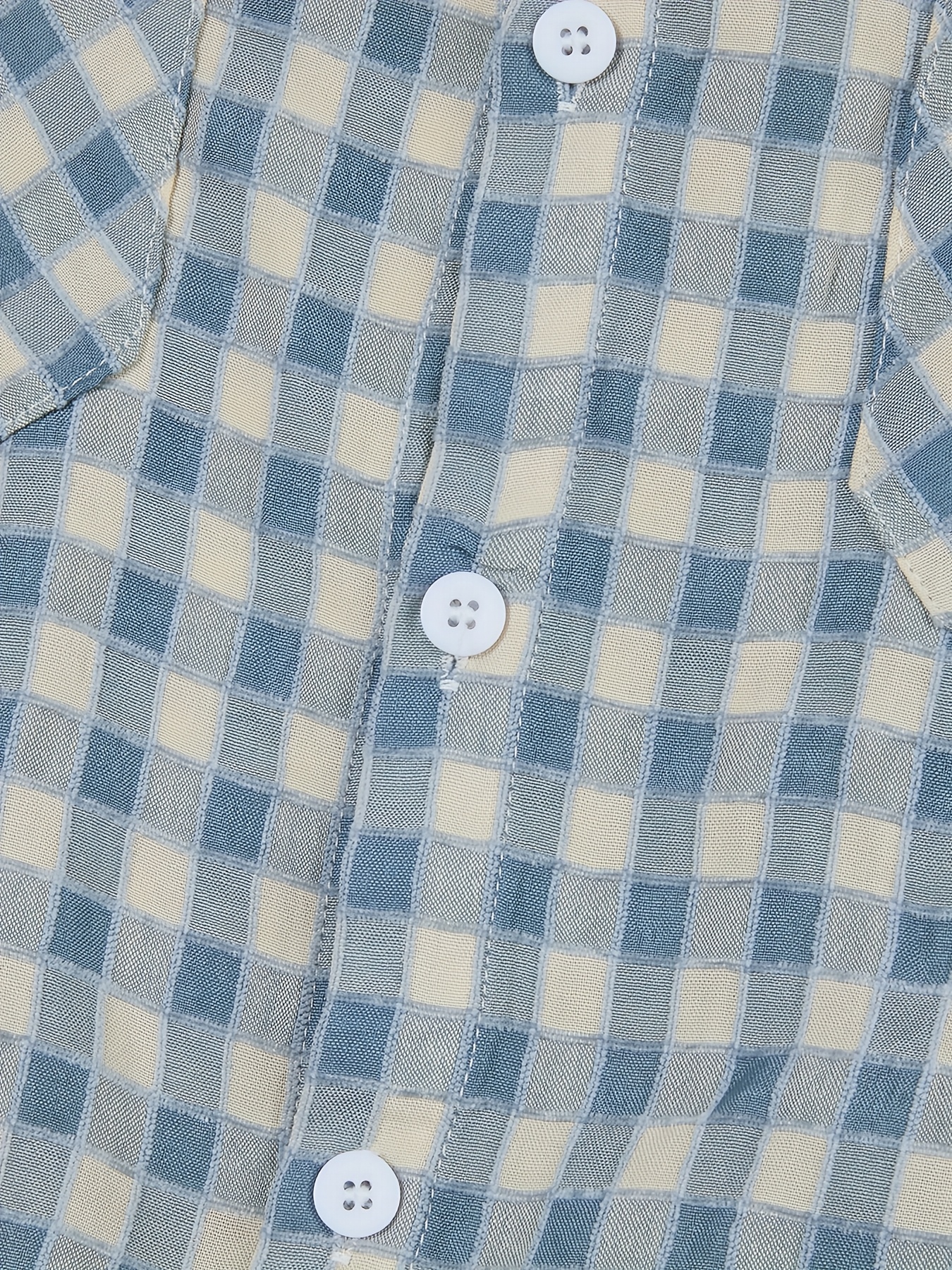 قميص رجالي كلاسيكي بتصميم شبكي - قميص بأزرار مع ياقة، أزرار أمامية وجيب واحد، قميص غير مطاطي للربيع/الخريف، مناسب للارتداء اليومي أو شبه الرسمي (قابل للغسيل في الغسالة)