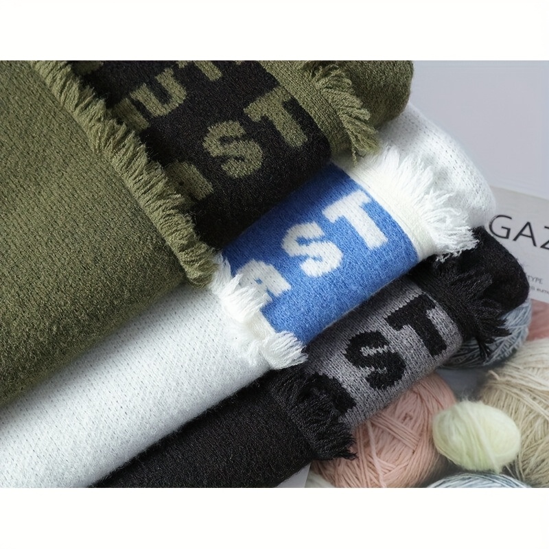 سويتر رجالي كوري بأكمام مستديرة، بلوزة صوفية مبطنة دافئة بتصميم مرقع عصري للشباب، قميص أساسي ملون جديد لفصلي الخريف والشتاء 711