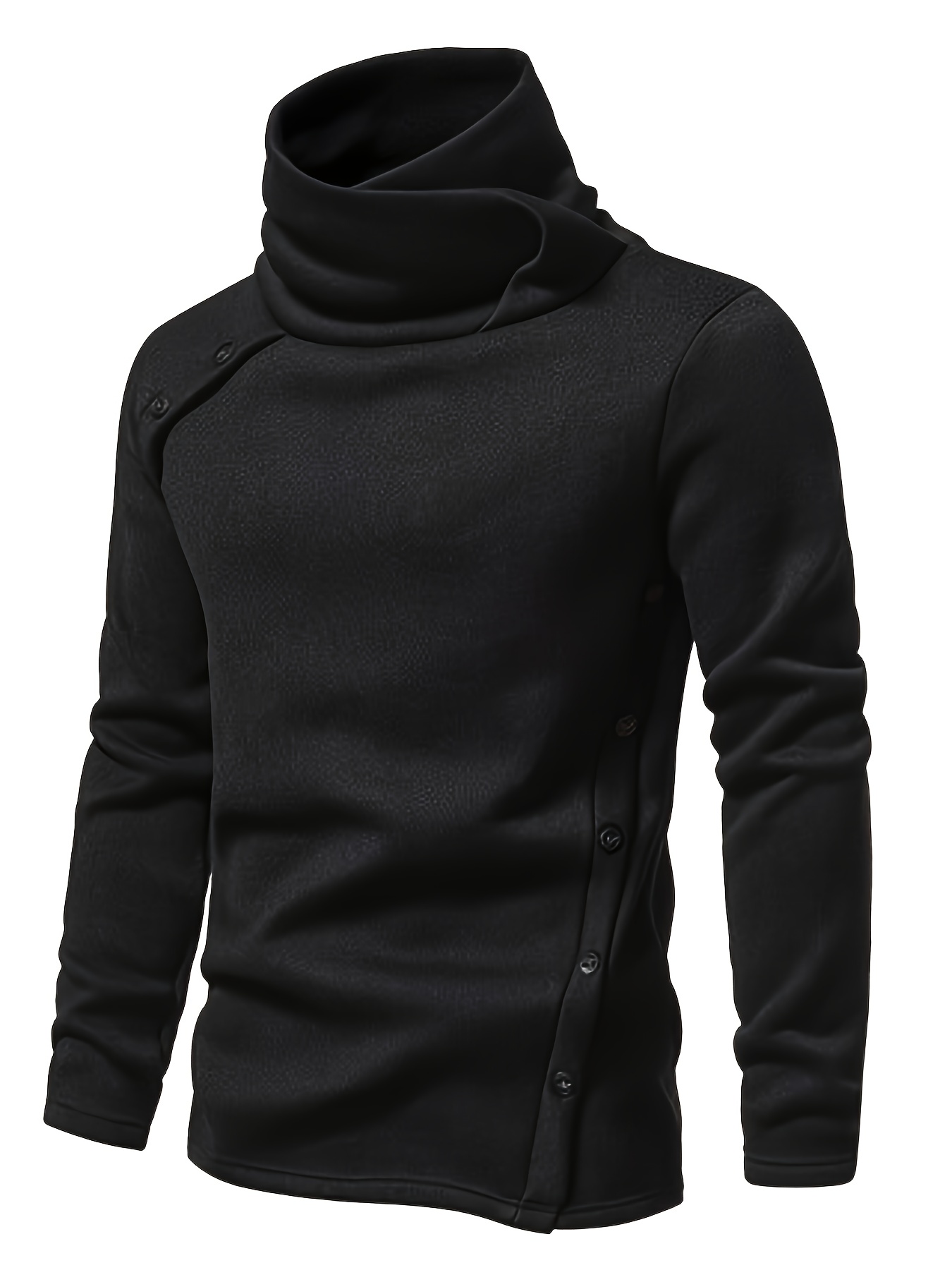 سترة رجالية كلاسيكية بأزرار - ياقة متداخلة - لون سادة، بلوزة كاجوال بأزرار أمامية، قابلة للغسيل الآلي، بأكمام طويلة لطبقات الربيع/الخريف (مكتب وكاجوال أنيق) - قميص بأزرار بقصة عادية ولون سادة