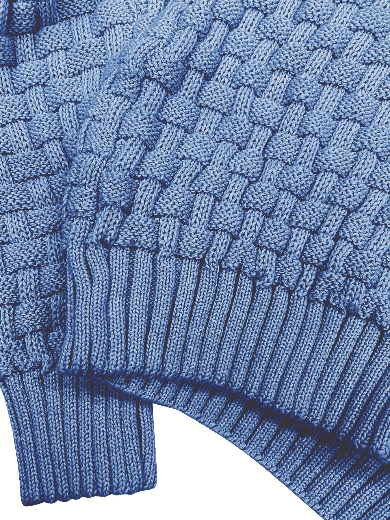 سترة رجالية عصرية بنمط وافل عالي المرونة، سترة بولوفر أنيقة للخريف والشتاء