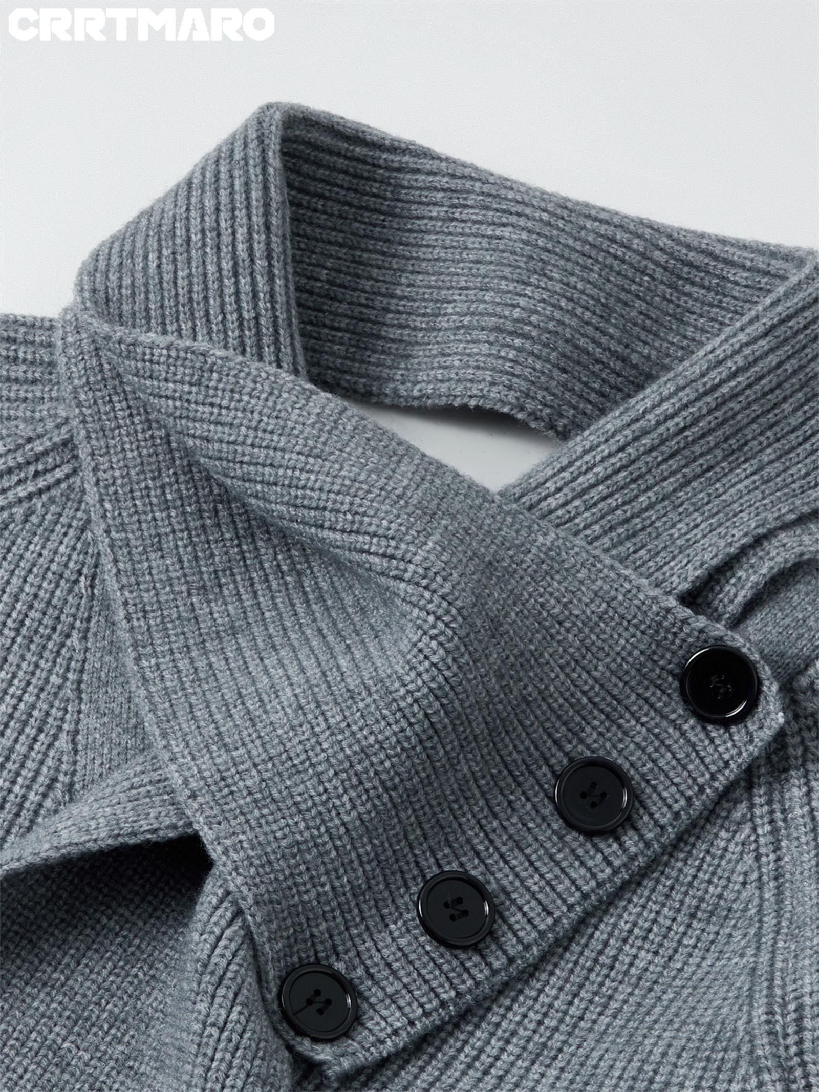 كنزة رجالية أنيقة بياقة عالية من CRRTMARO - ناعمة / أحمر / - قصة فضفاضة، إغلاق بأزرار من الأمام - دفء شتوي - ملابس كاجوال ورسمية - قابلة للغسل في الغسالة، تريكو، ملابس شتوية، تريكو كلاسيكي، تريكو أنيق، عشاق الموضة