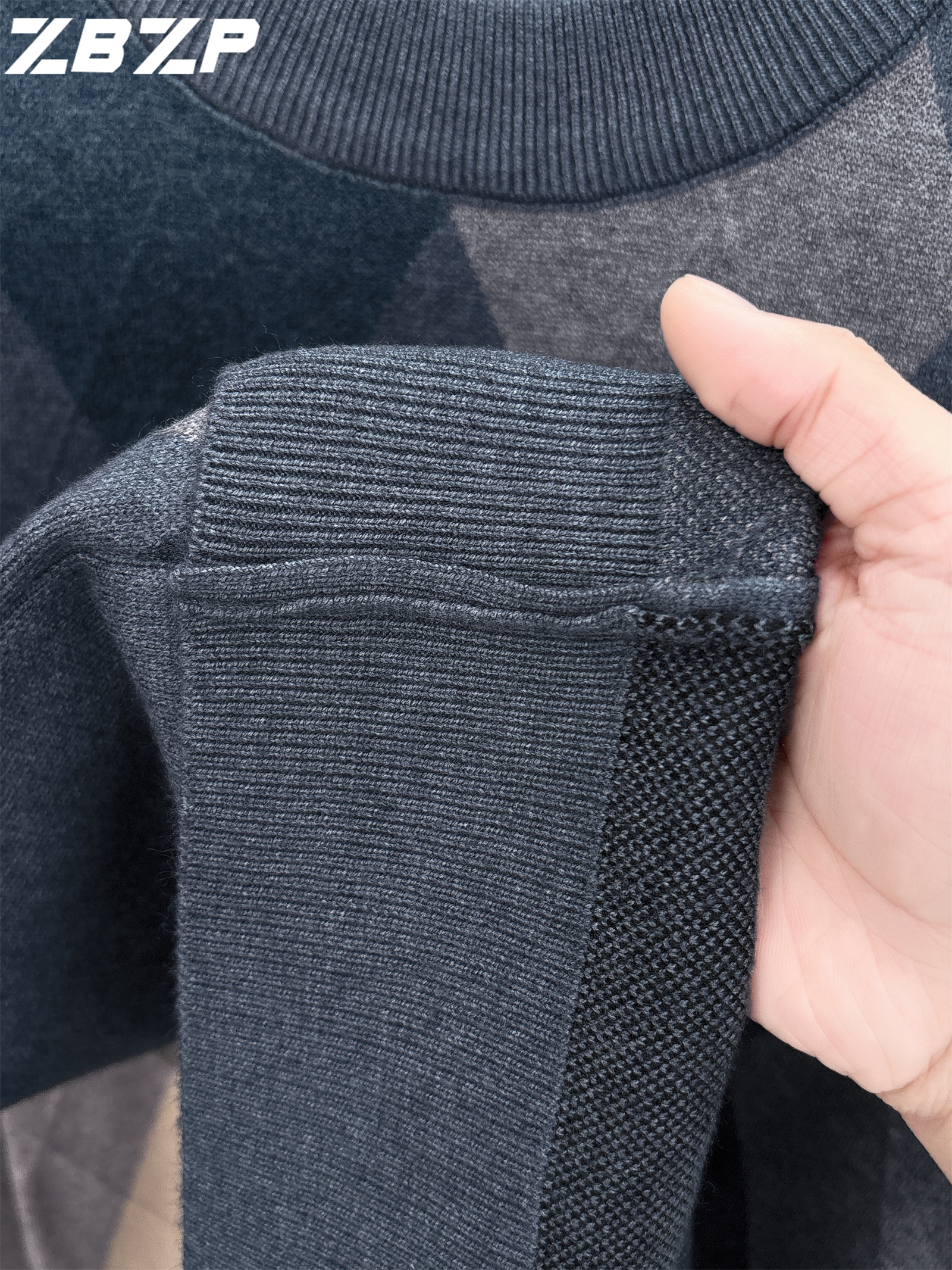 سويتر رجالي جديد للخريف والشتاء من ZBZP، بلوزة دافئة بقلب متوسط للاستخدام اليومي للرجال في منتصف العمر