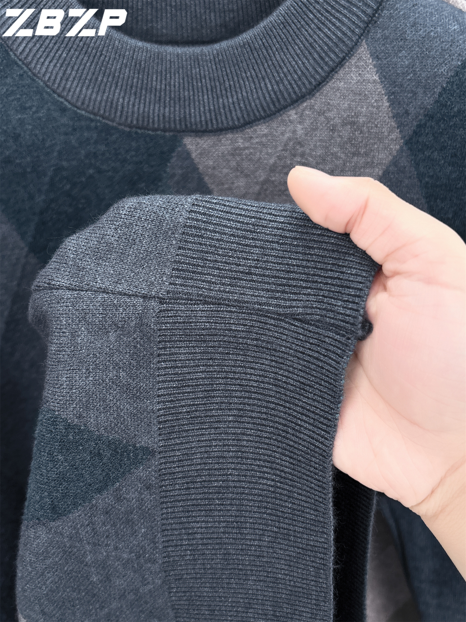 سويتر رجالي جديد للخريف والشتاء من ZBZP، بلوزة دافئة بقلب متوسط للاستخدام اليومي للرجال في منتصف العمر
